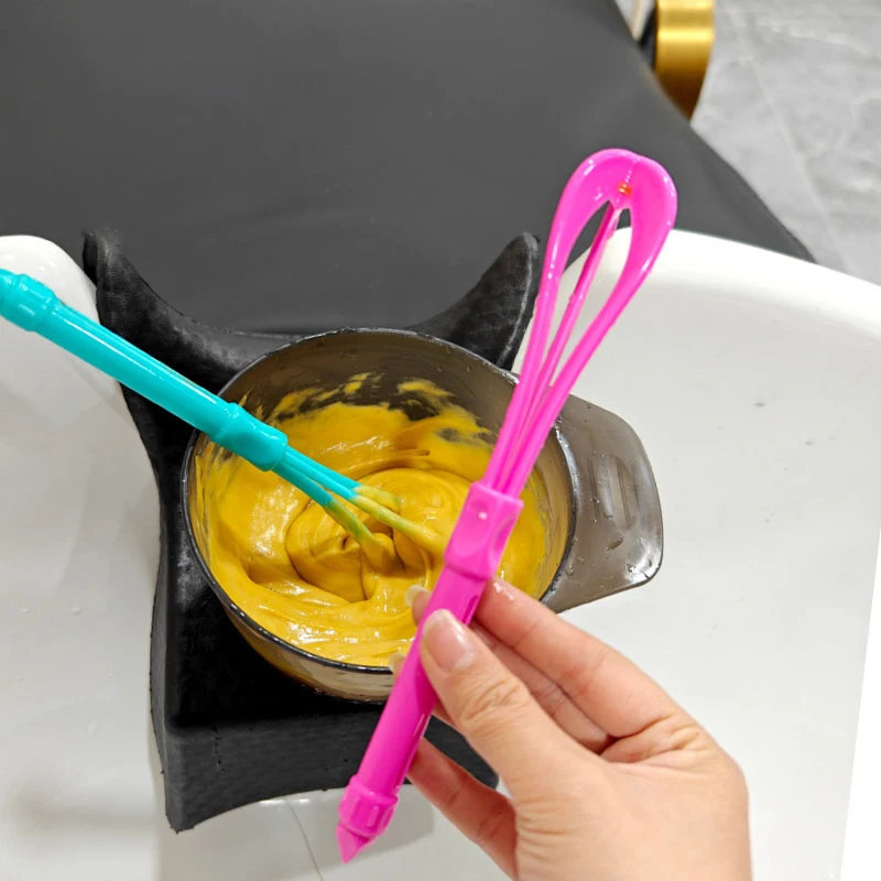 Mini Hairdressing Cream Whisk Hair Color Mixer Stirrer Hair Dyeing Brush Multifunctional Salon Styling Tools Barber Accessories