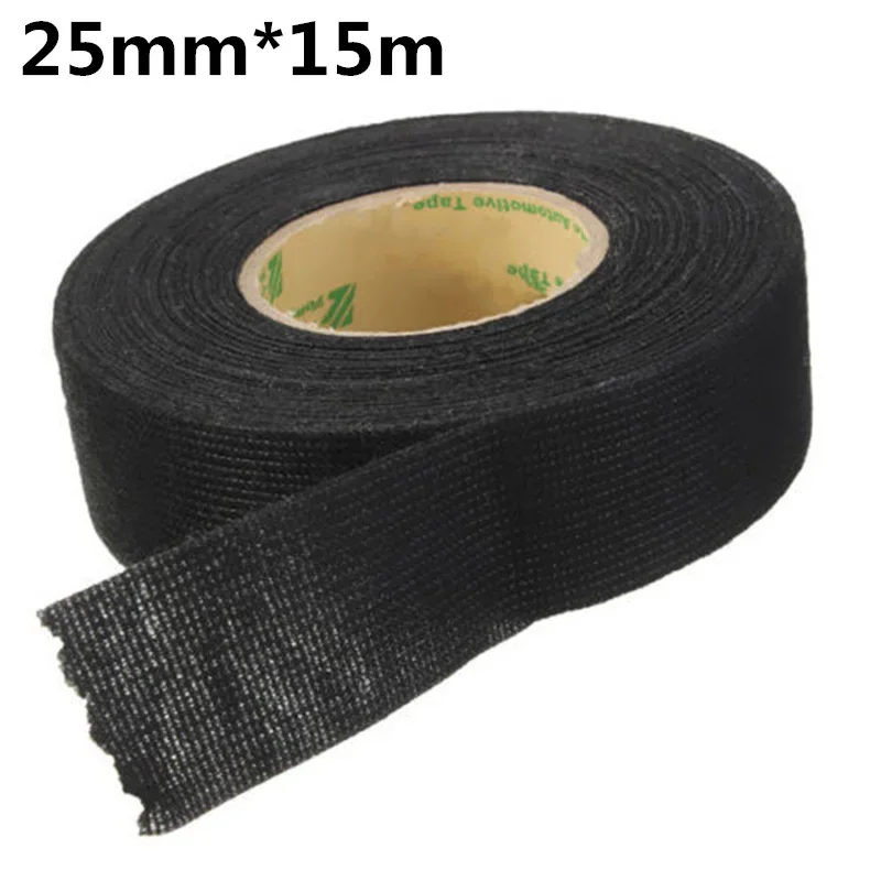 25MM*15M Auto Car Flannel Flannelette Adhesive Tape Wiring Harness Anti Rattle Self Adhesive Felt Tape Auto Repair Tools