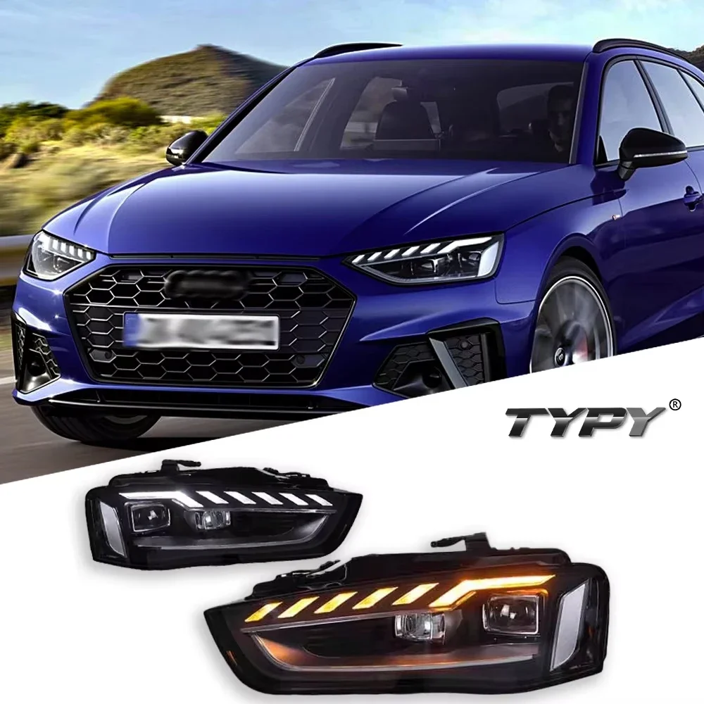 نوع سيارة لأودي A4L LED المصابيح الأمامية A4 2013-2016 ترقية تعديل إلى جديد DRL ديناميكية بدوره إشارة LED المصباح اكسسوارات السيارات #2