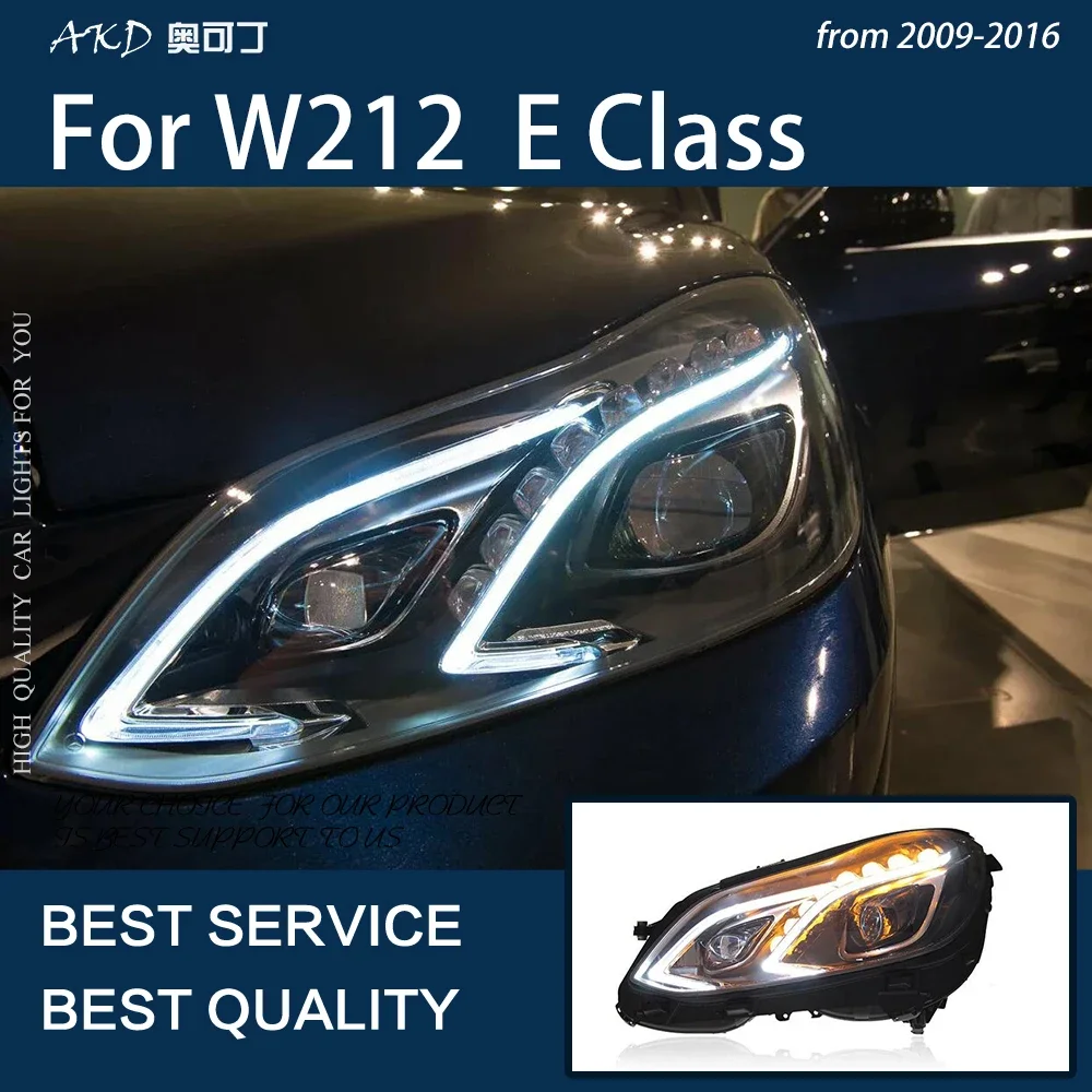 Car Lights For W212 2010-2016 E Class W211 LED Headlights DRL Fog Lamp Dynamic Turn Signal Projector Lens Accessories Upgrade