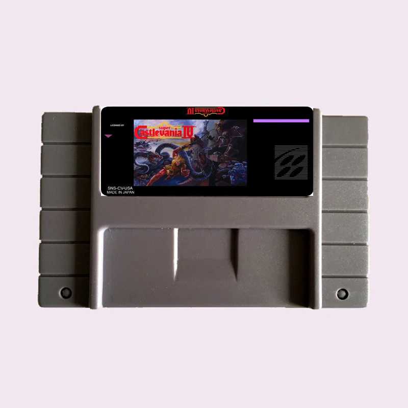 High Quality 16 Bit Super Castlevania IV NTSC Big Gray Game Card For USA Version Game Player