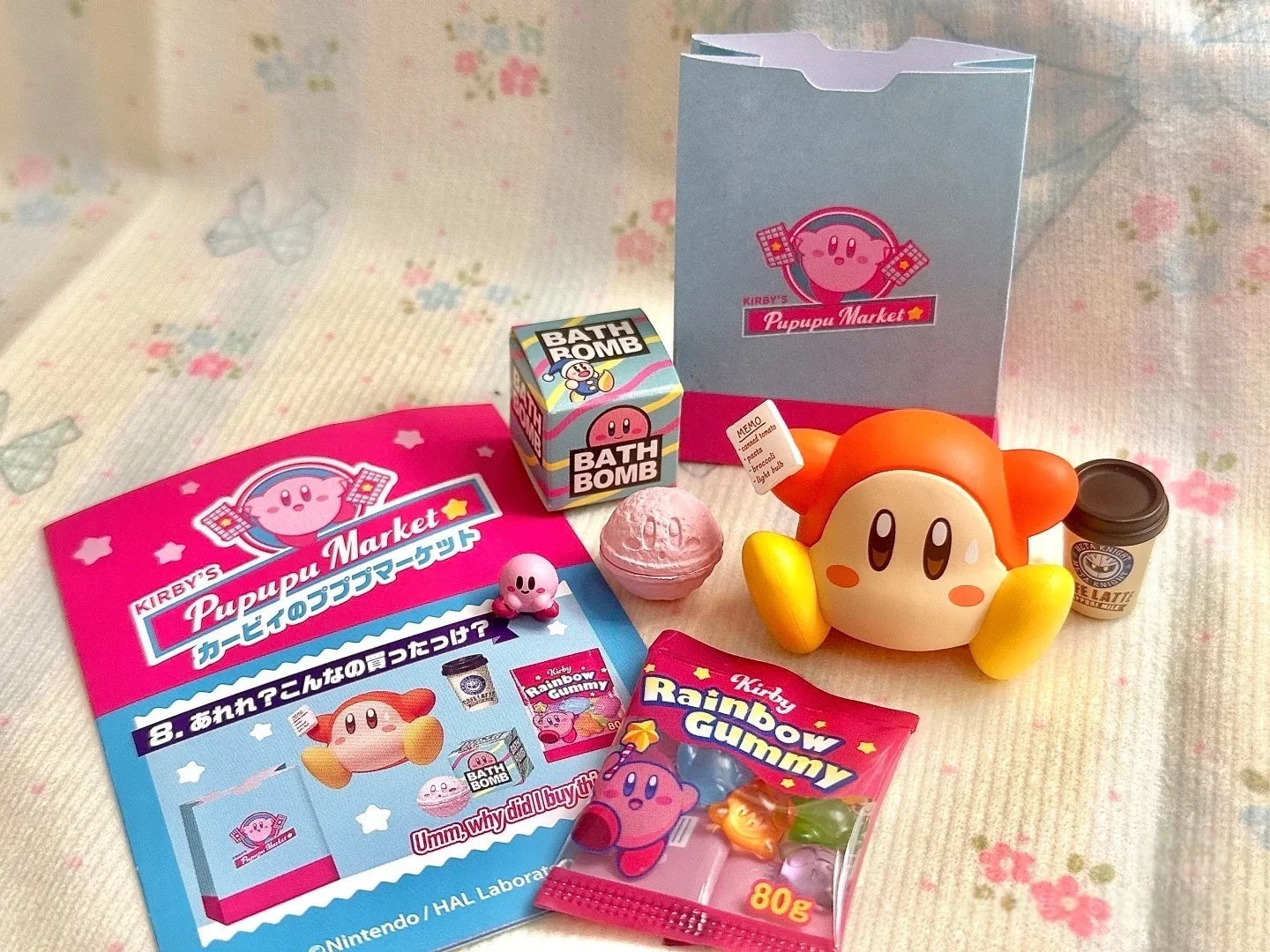 Re-ment Original Kirby caja misteriosa Kawaii lindo Anime PUPUPU tienda de mercado figura caja ciega juguetes muñeca artículos en miniatura regalo
