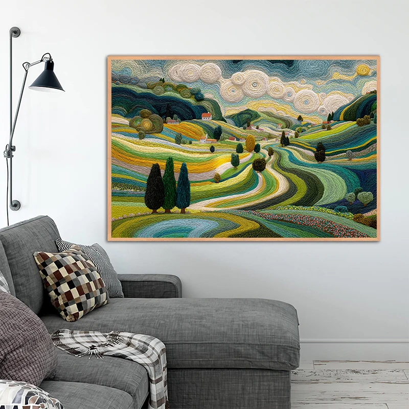 Klimt Inspired Fantasy Forest Art Nouveau Impressionist Poster Canvas Painting Wall Art Pictures Living Room Gallery Home Decor