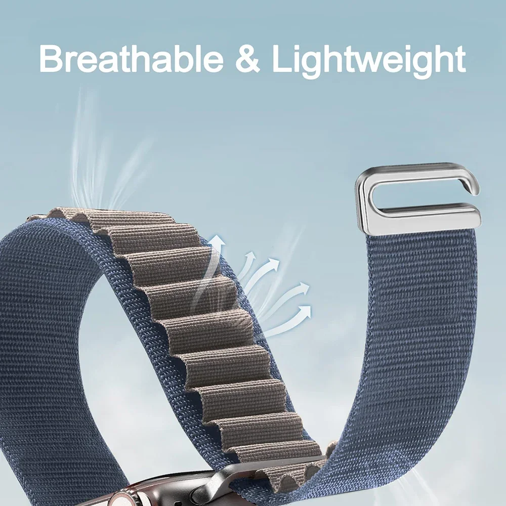 Alpine Loop Strap For Apple Watch Ultra Band 46mm 49mm 45mm 44 42mm 41mm 40mm Metal C-Hook Bracelets Iwatch Serie 10 9 8 7 6 SE