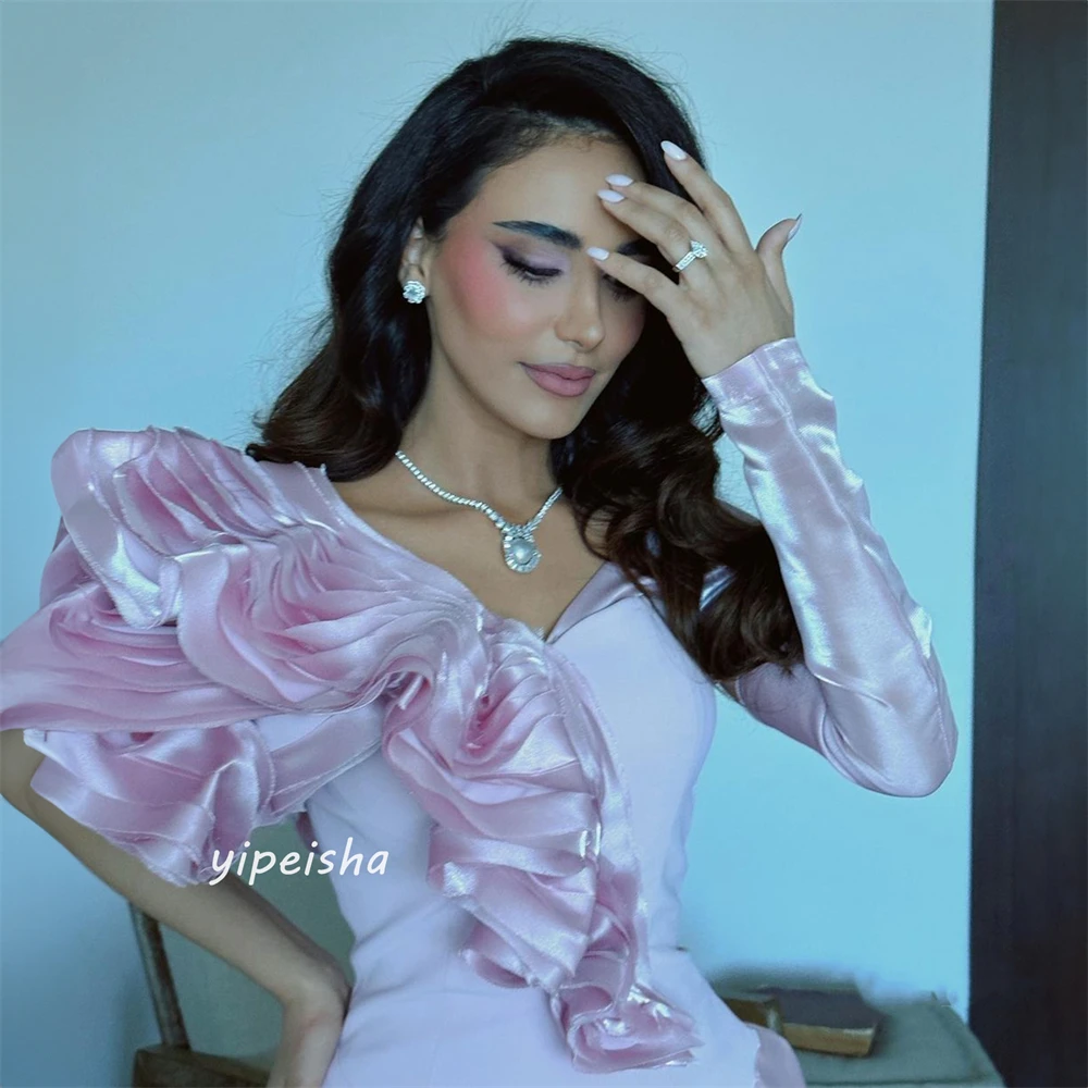 Jiayigong Sparkle Exquisite Classic Formal Evening Off The Shoulder A-line Tiered Satin Bespoke Occasion Dresses