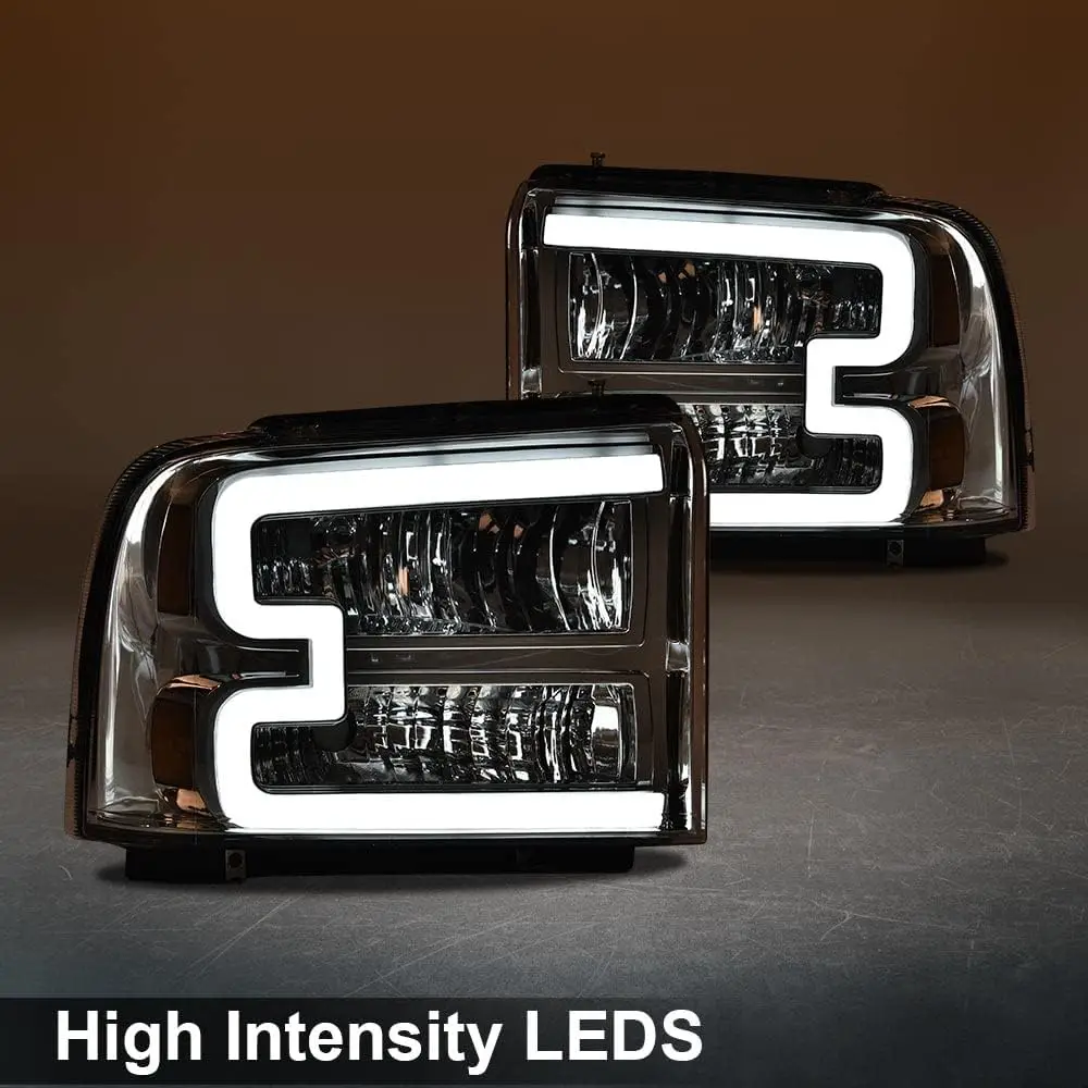 LED Headlights, Compatible with 2005-2007 Ford F250 F350 F450 F550 Super Duty/ 2005 Ford Excursion,(Not Fit Sealed Beam Headligh