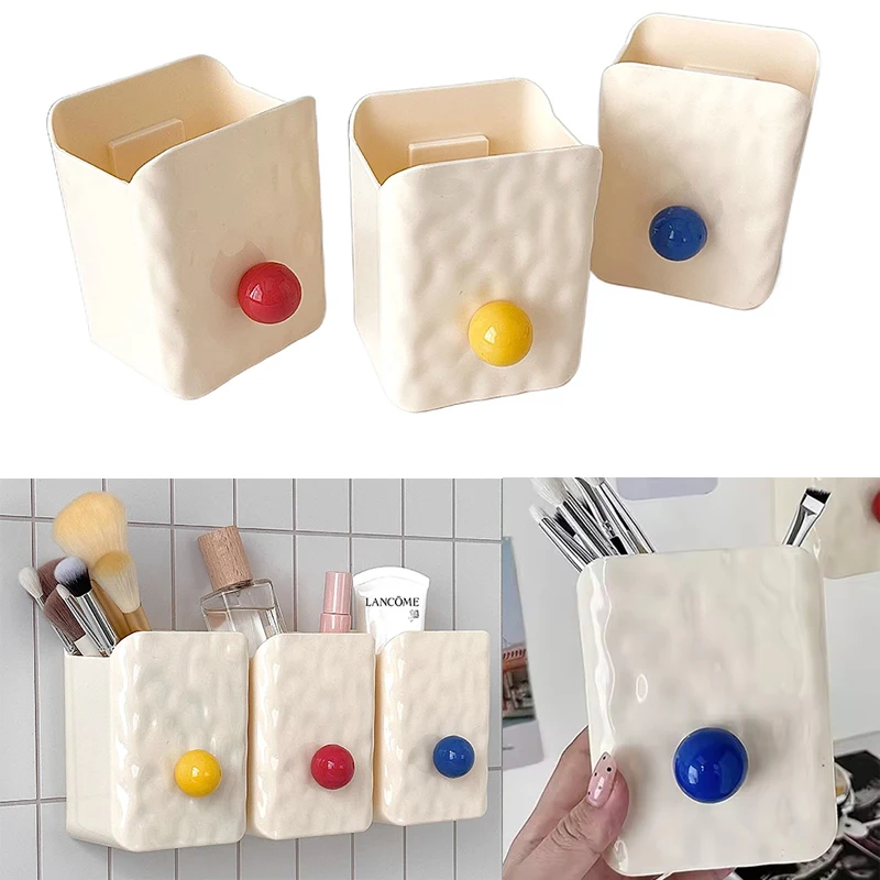 Makeup Brush Storage Box Wall Mounted Storage Rack Bathroom Makeup Tools Comb Organizer Bathroom Accessories