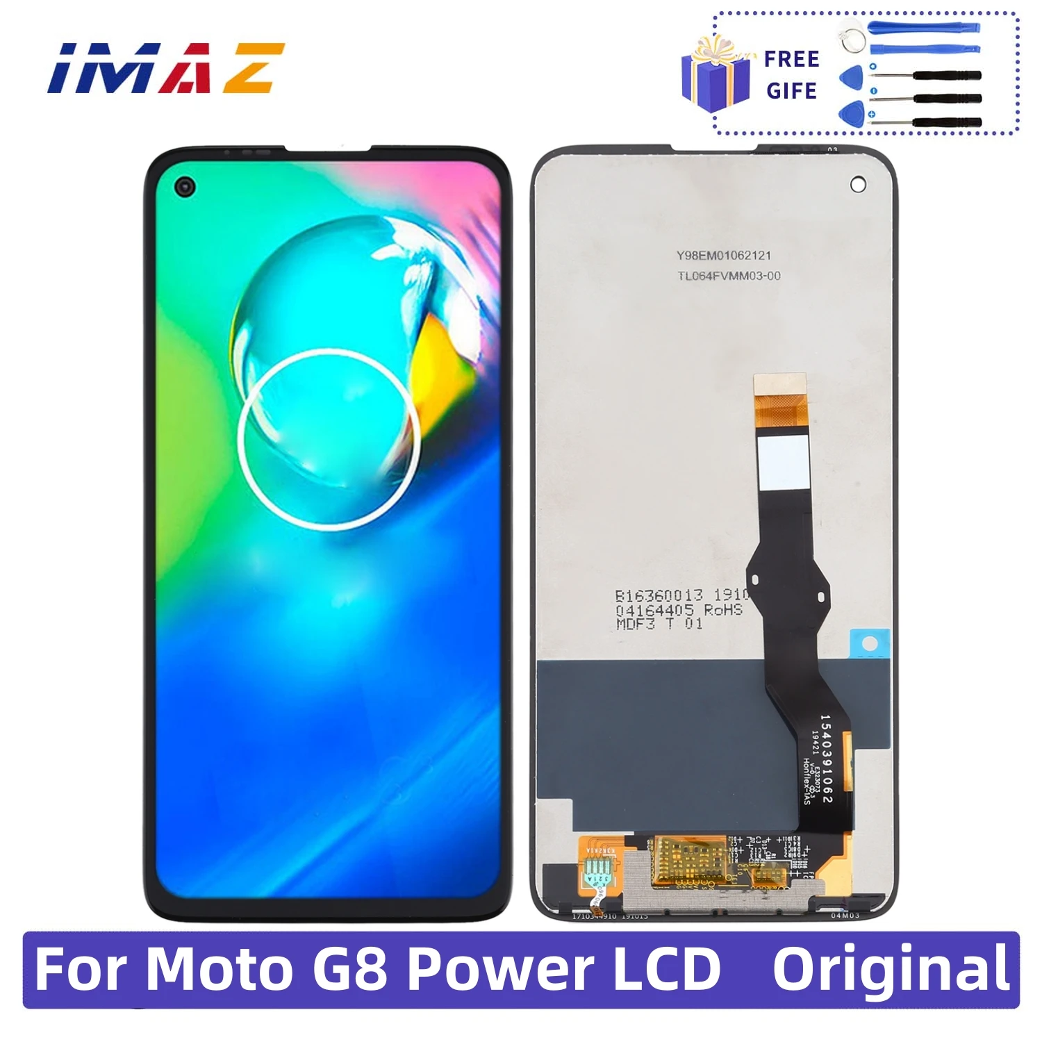 

Original For Motorola Moto G8 Power LCD Display XT2041 XT2041-3 XT-2041-1 LCD Touch Screen Assembly For Moto G8 Power LCD