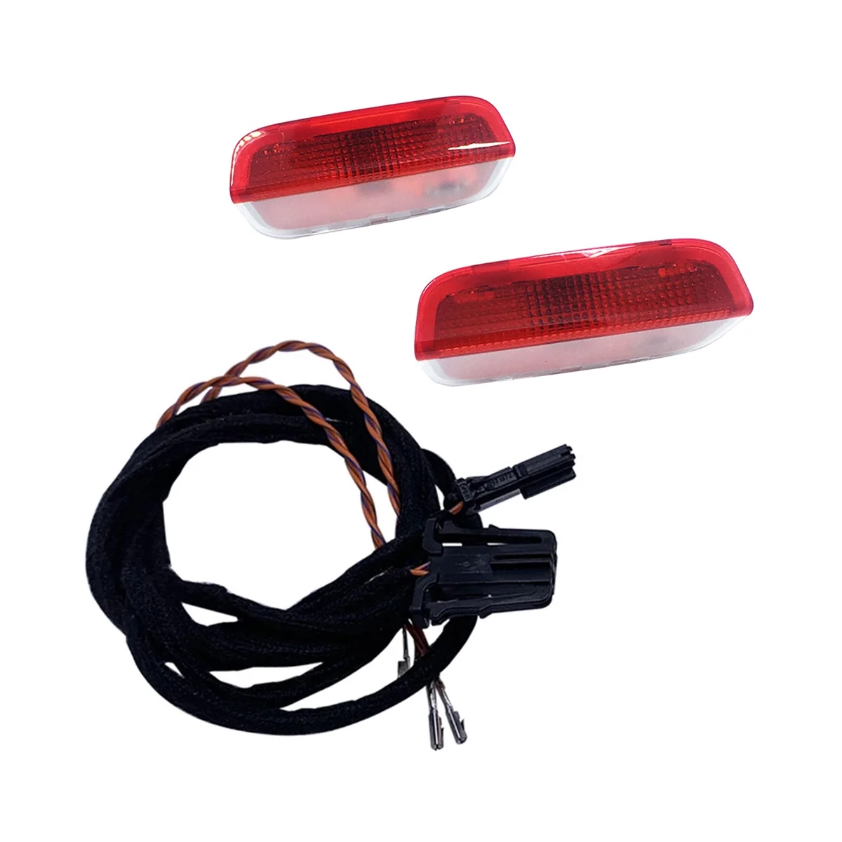 Luz de advertência da porta com cablagem, lâmpada interior para golfe, Jetta MK5, MK6, Passat B6, B7, CC, Tiguan, 3AD947411, 1 conjunto