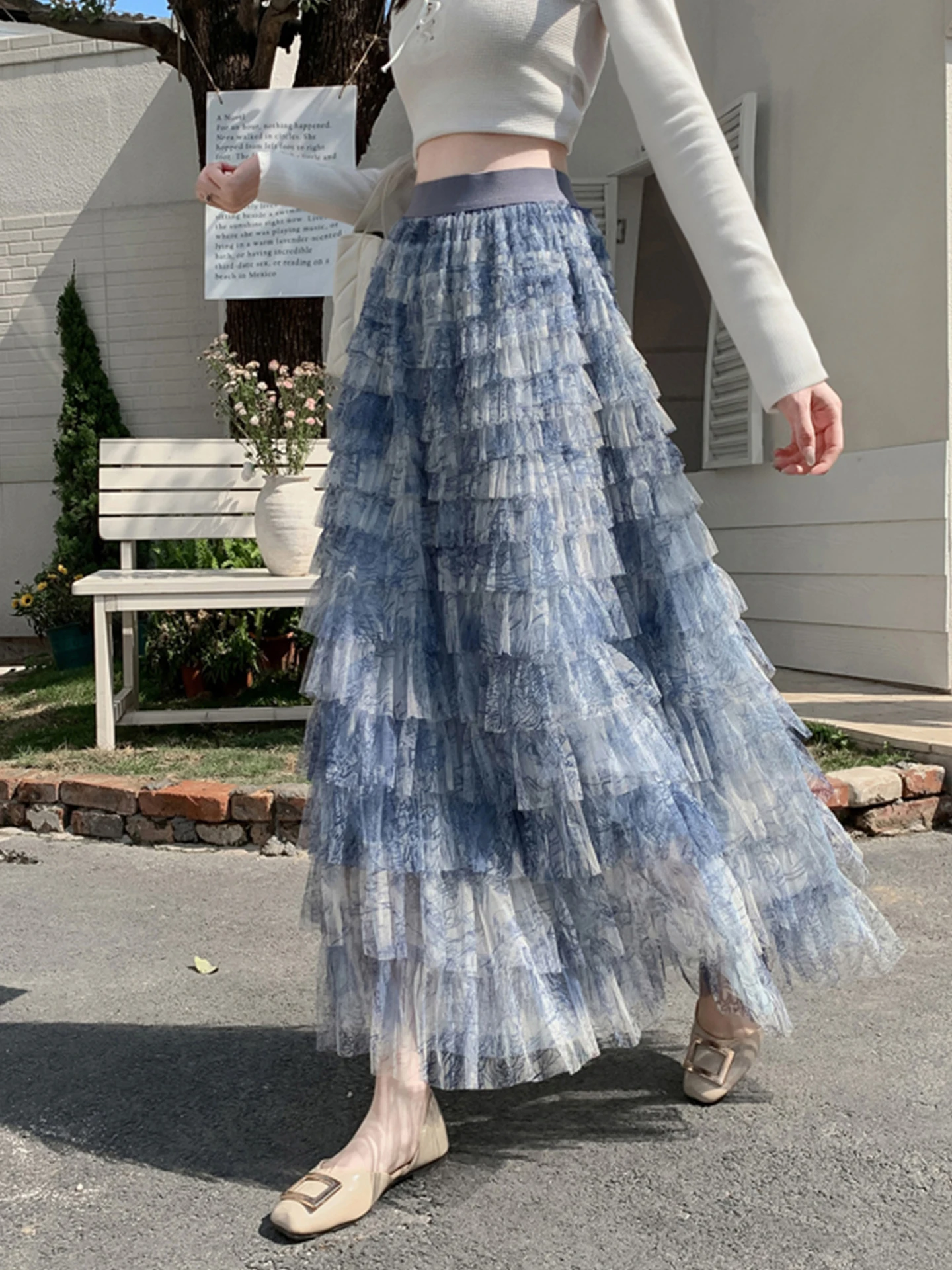 

Рекомендованная Эмили Клуд: Длинная женская юбка А-силуэта из сетки с эффектом объема, дизайн «торт», весна-лето