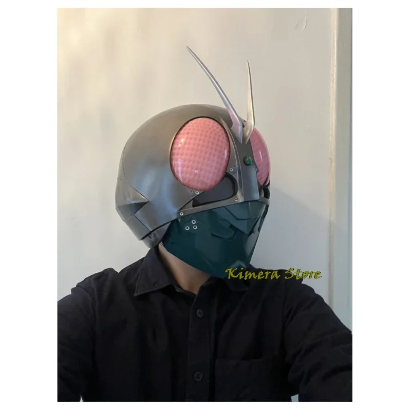 

Аниме Shin Kamen Rider Косплей светодиодная фотомаска на шлем для взрослых мужчин маскарадная Полнолицевая фотомаска аксессуары