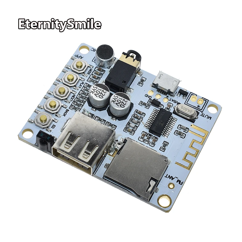 Bluetooth Audio Receiver Board With USB TF Card Slot Decoding Playback Preamp Output A7-004 5V 2.1 Wireless Stereo Music Module