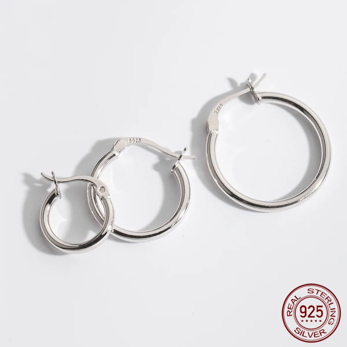 La Monada 925 Silver Woman Earring Plain Simple 925 Silver Jewelry Small Hoop Earrings For Women Female Girls Lady Elegant