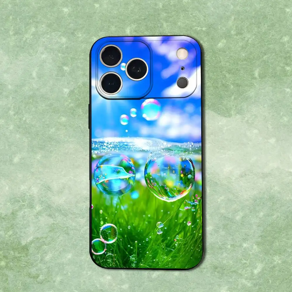 Funda de teléfono Frutiger Aero de arte fresco para iPhone 14,13,17,12,11,16,15,Plus,Pro Max,XS,X,XR,SE,Mini, funda negra de silicona suave