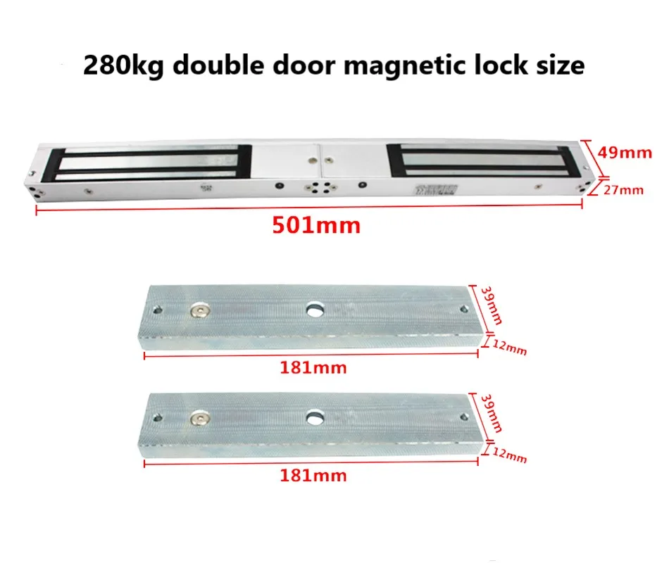 ダブルドア2線式磁気ロック取り付けメンテナンス2ドアマウント遅延フィードバック12v280kg