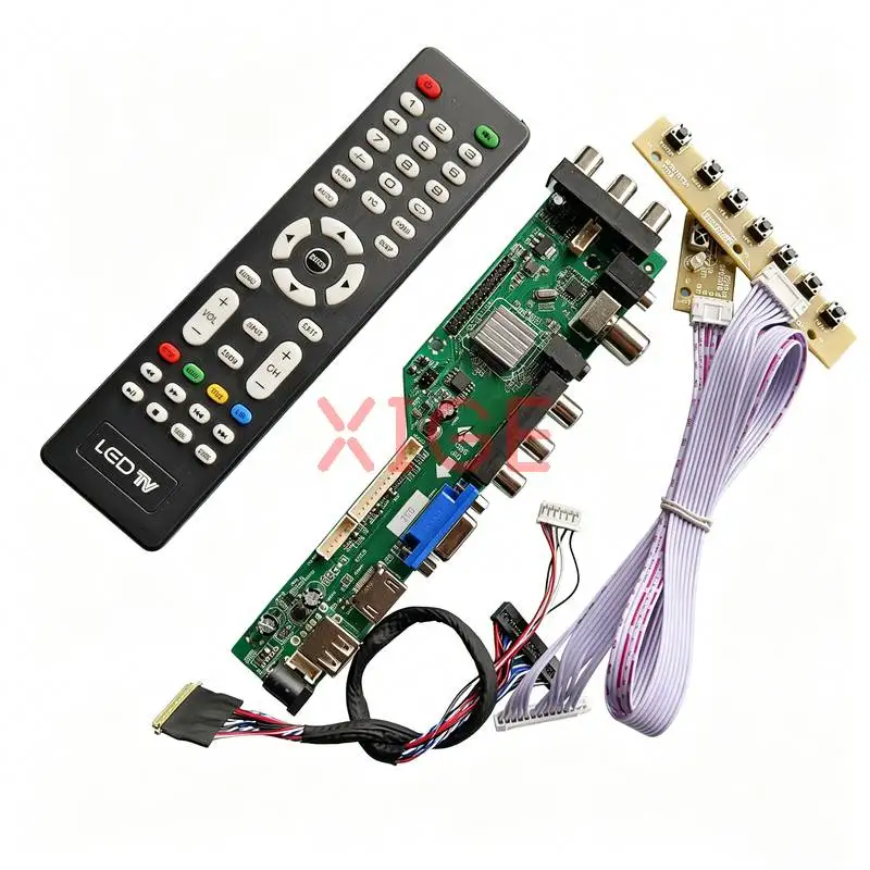 

Drive Board Fit CLAA101NB01 B101AW03 B101AW06 B101AW02 1024x600 DVB/USB/AV/VGA/HDMI LVDS-40 Pin Laptop Monitor 1024*600 DIY Kit