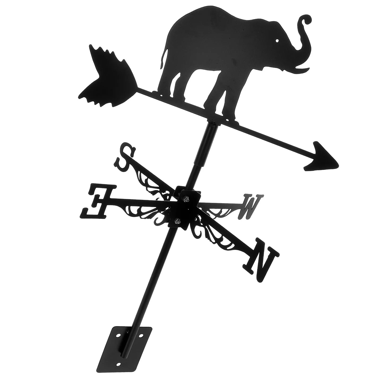 

1 set 1 Set Iron Decoration Weather Vane Metal Direction Indicator Roof Yard Lawn Decorative Stake Vintage Style