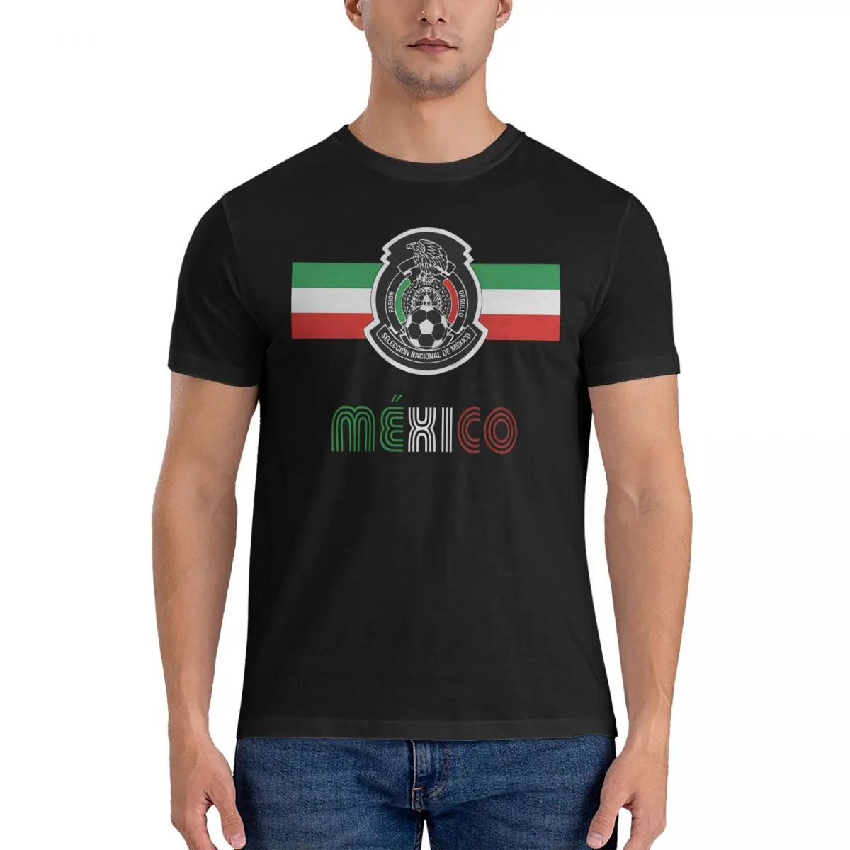 Soccer Team Seleccion De Futbol T Shirts 100% Cotton Novelty T-Shirts Round Neck Mexico Tees Short Sleeve Clothes Gift Idea