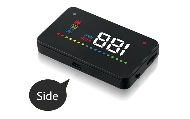 A200 Smart Car HUD Head Up Display OBD2 EUOBD Plug Play Auto Manual Brightness Speed RPM Alarm Monitor