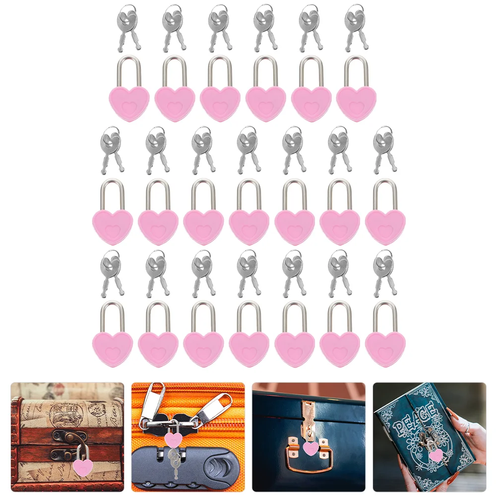 20 Sets Mini Lock with Key Diary Padlock Suitcase Gift Small Jewelry Alloy Backpack Locks