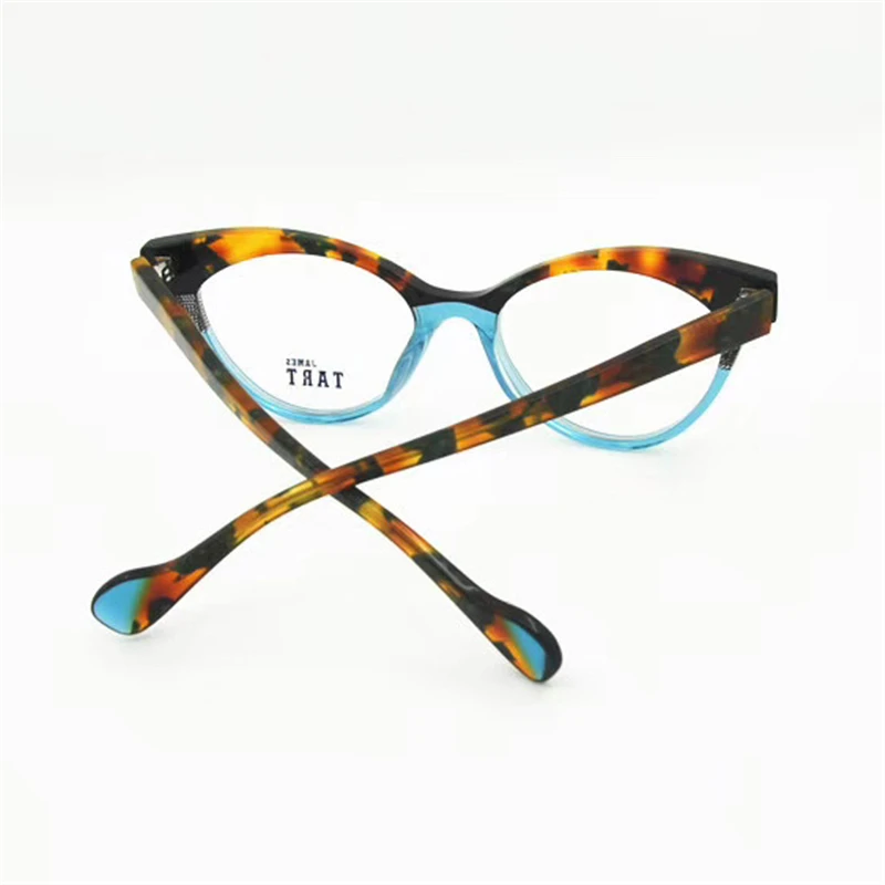 JAMES TART 361 Optical Eyeglasses For Unisex Retro Style Anti-blue Light Lens Plate Cat Eye Full Frame With Box