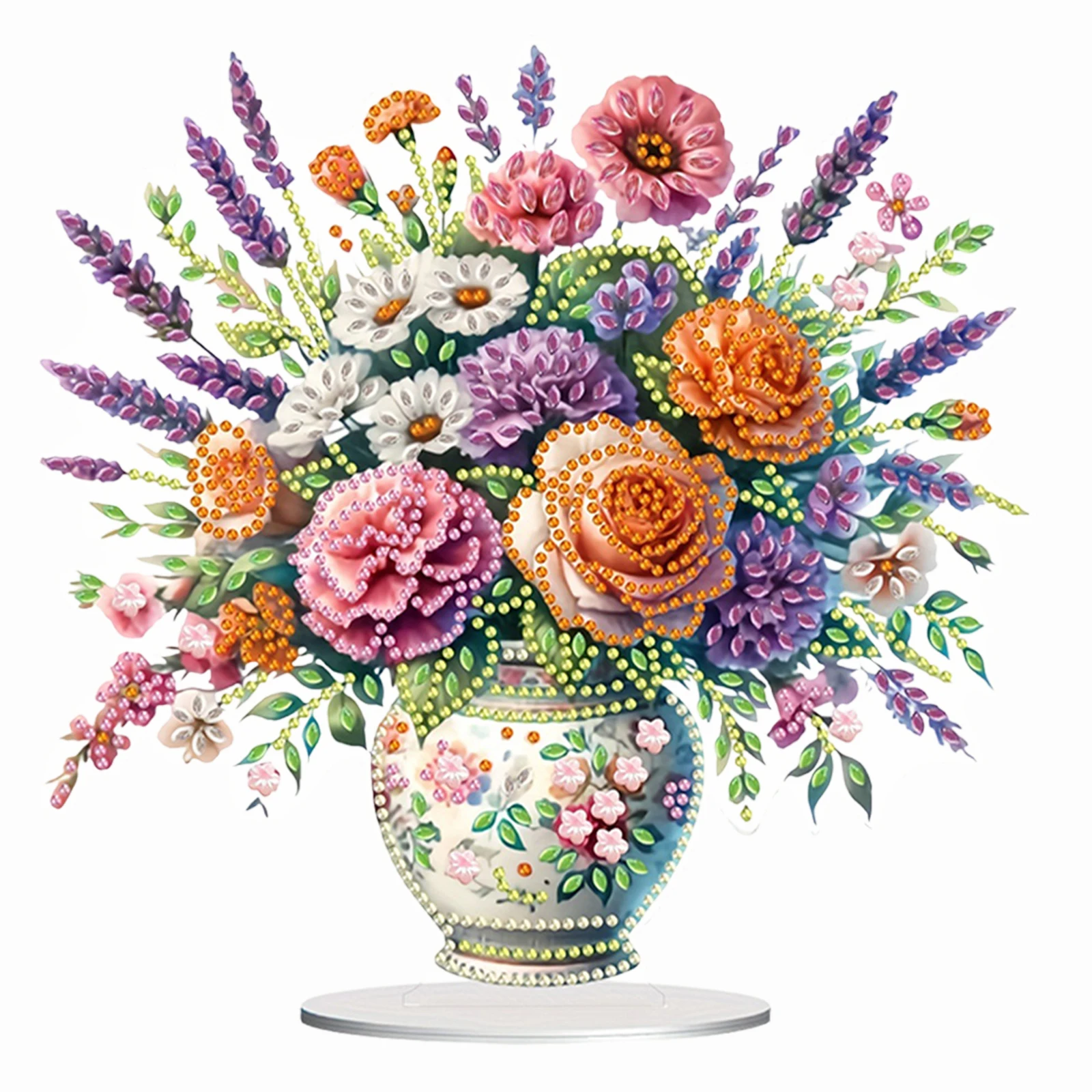 باقة الزهور الماسية اللوحة على سطح الطاولة الحلي عدة الملونة سطح الطاولة الماس اللوحة زخرفة مجموعات للبالغين المبتدئين #5