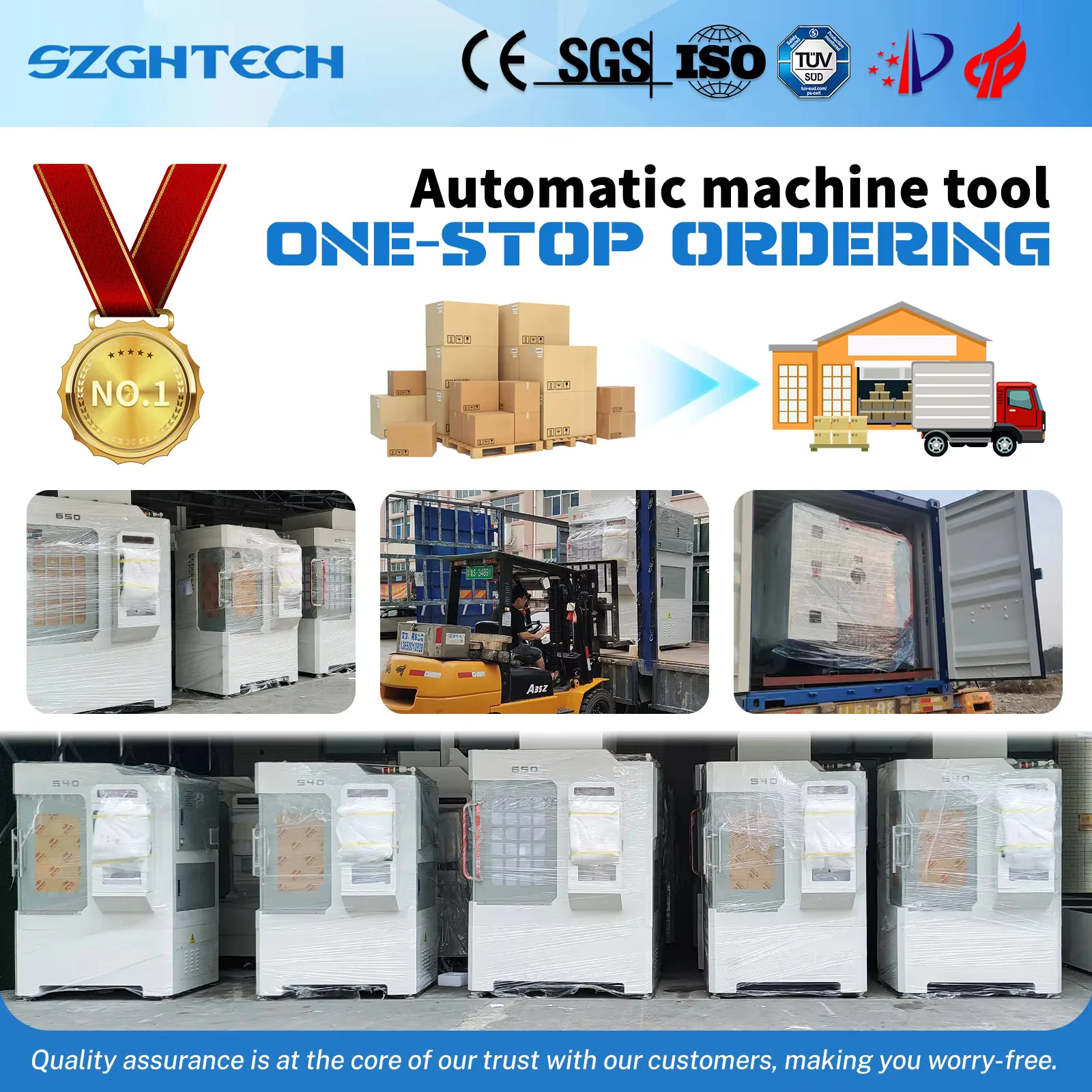 Tour CNC à lit incliné, métal de précision, 2 axes