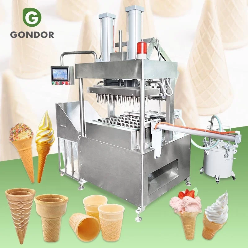 Automatic Industrial Waffle Mini Donut Wafer Biscuit Pizza Maker Icecream Make Machine Ice Cream Cone Price