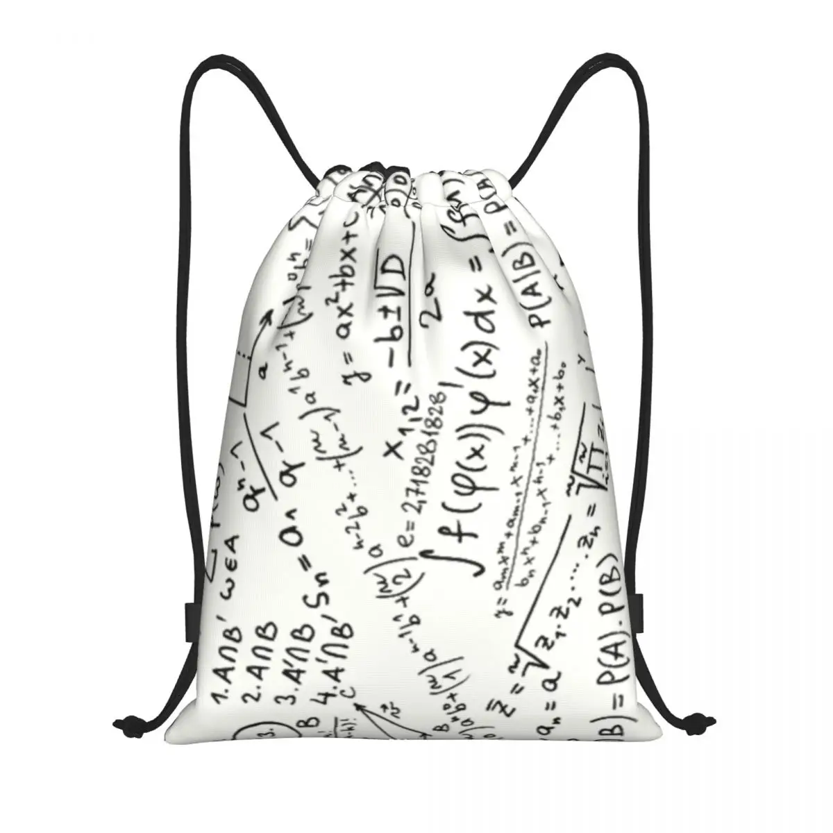 

Math Formulas Drawstring Backpack Sports Gym Bag for Women Men Geek Mathematics Physics Shopping Sackpack