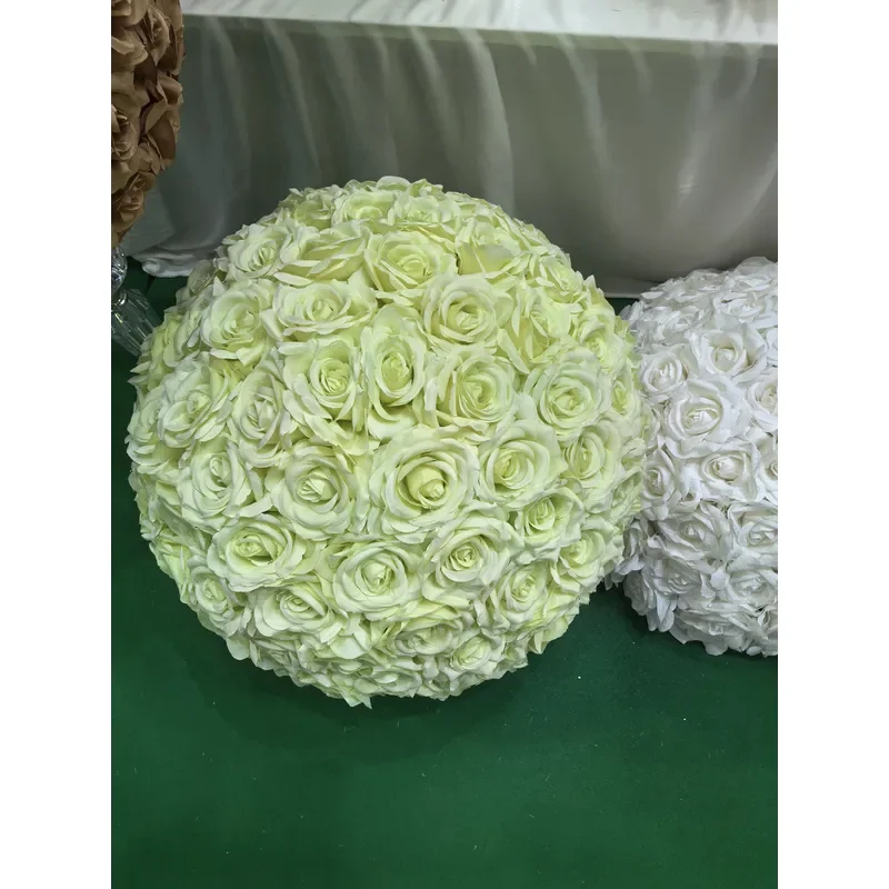 Artificial Rose Flower Balls Wedding Centerpiece Table Decor Aisle Event Party Decoration Wholesale Silk Floral Sphere