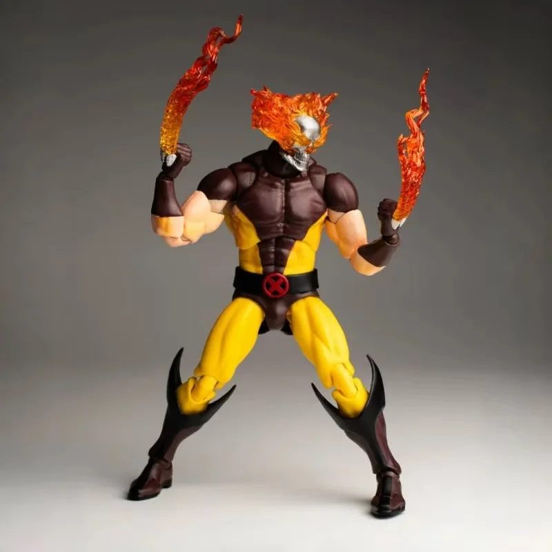 new-manga-version-hellboy-wolverine-logan-brown-battle-dress-marvel-mobile-handheld-model-collected-as-a-gift-for-boys