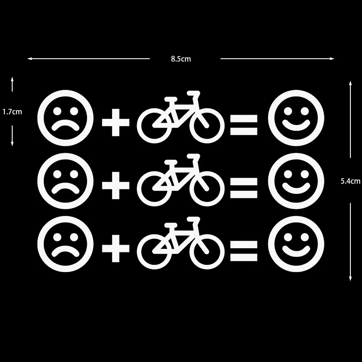 AliExpress NONE 1/2sets "Cycling Makes Me Happy" Stickers Waterproof Vinyl Decals for Bike Frame Handlebar Top Tube Universal Fit
