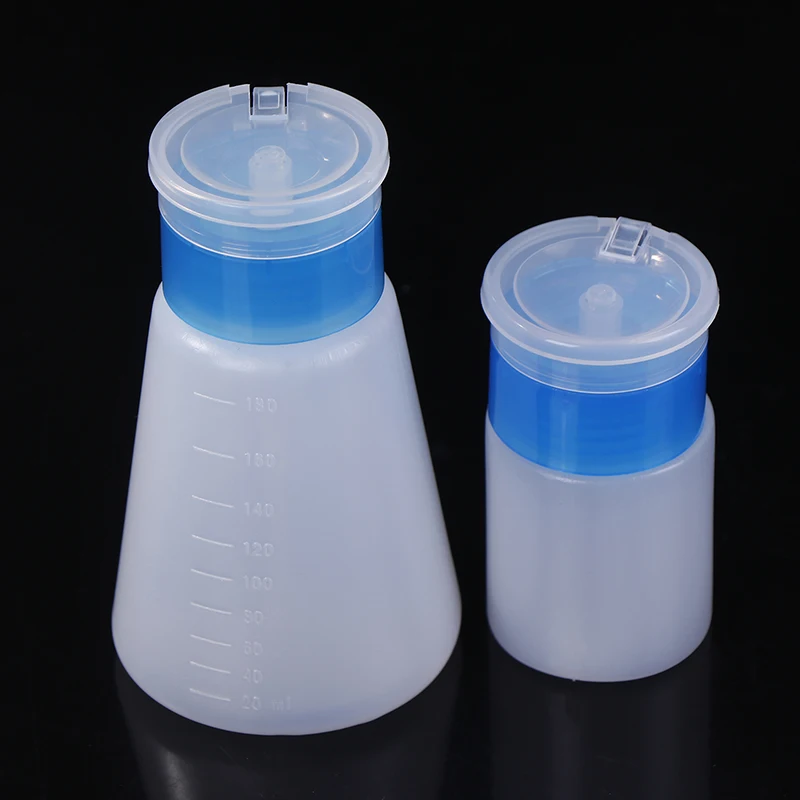 ขวดแอลกอฮอล์เหลวเครื่องจ่ายสารละลายพลาสติกกันรั่ว50มล. 180มล. ภาชนะปริมาณสูงสำหรับทำความสะอาดเมนบอร์ด PCB