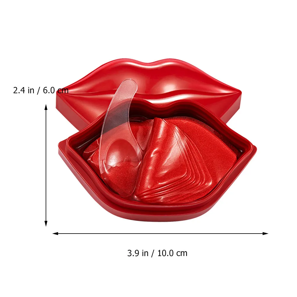 40Pcs Moisturizing Lip Sleeping Mask Cherry Extracts Nourish Hydrate Repair Smooth Lip Care Gel Pads