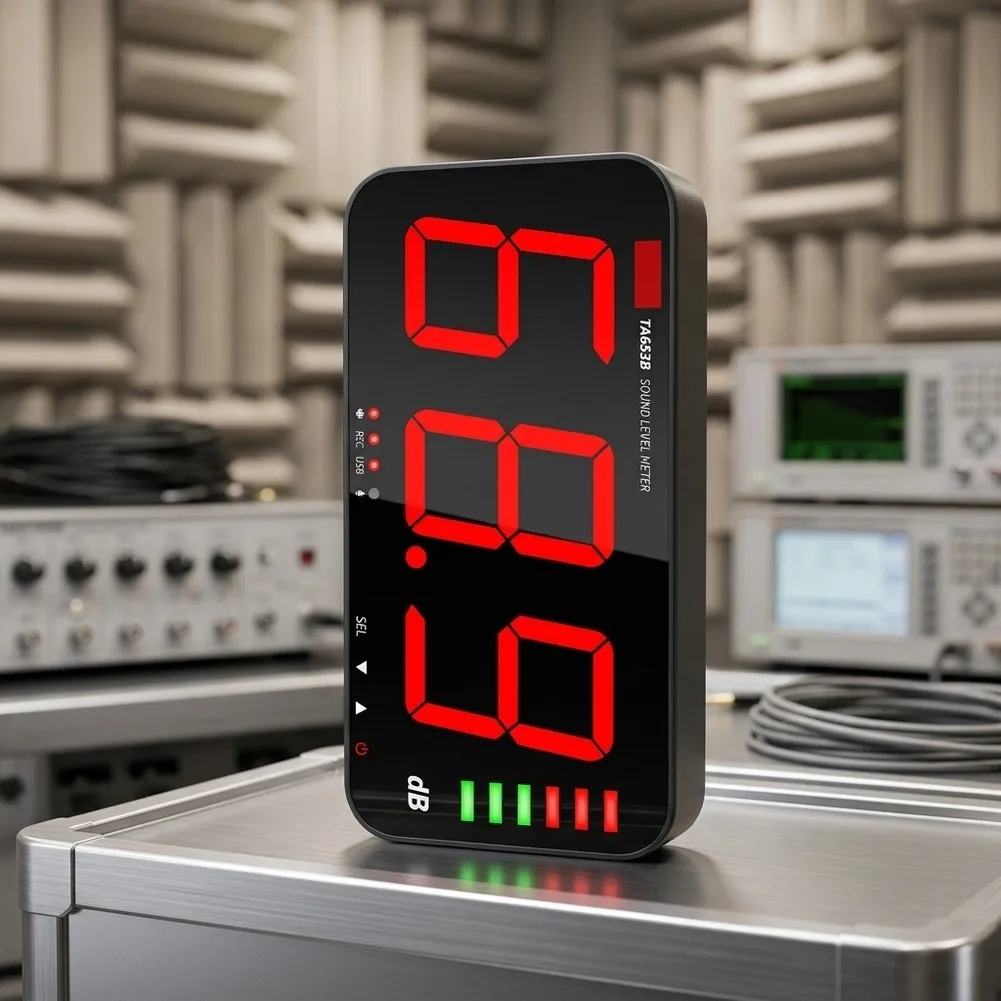 Black Digital Sound Level Meter Wide Measurement Range Sound Meter Sound Level Meter Industrial Noise Detector