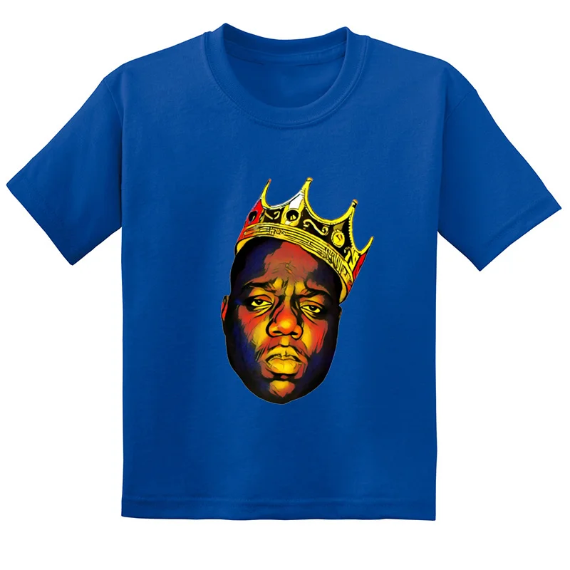 Hot Sale Notorious Big Biggie Print Cool Rock Kids T-shirt Baby Boys Girls Clothes Summer Children Cotton Short Sleeve T shirt