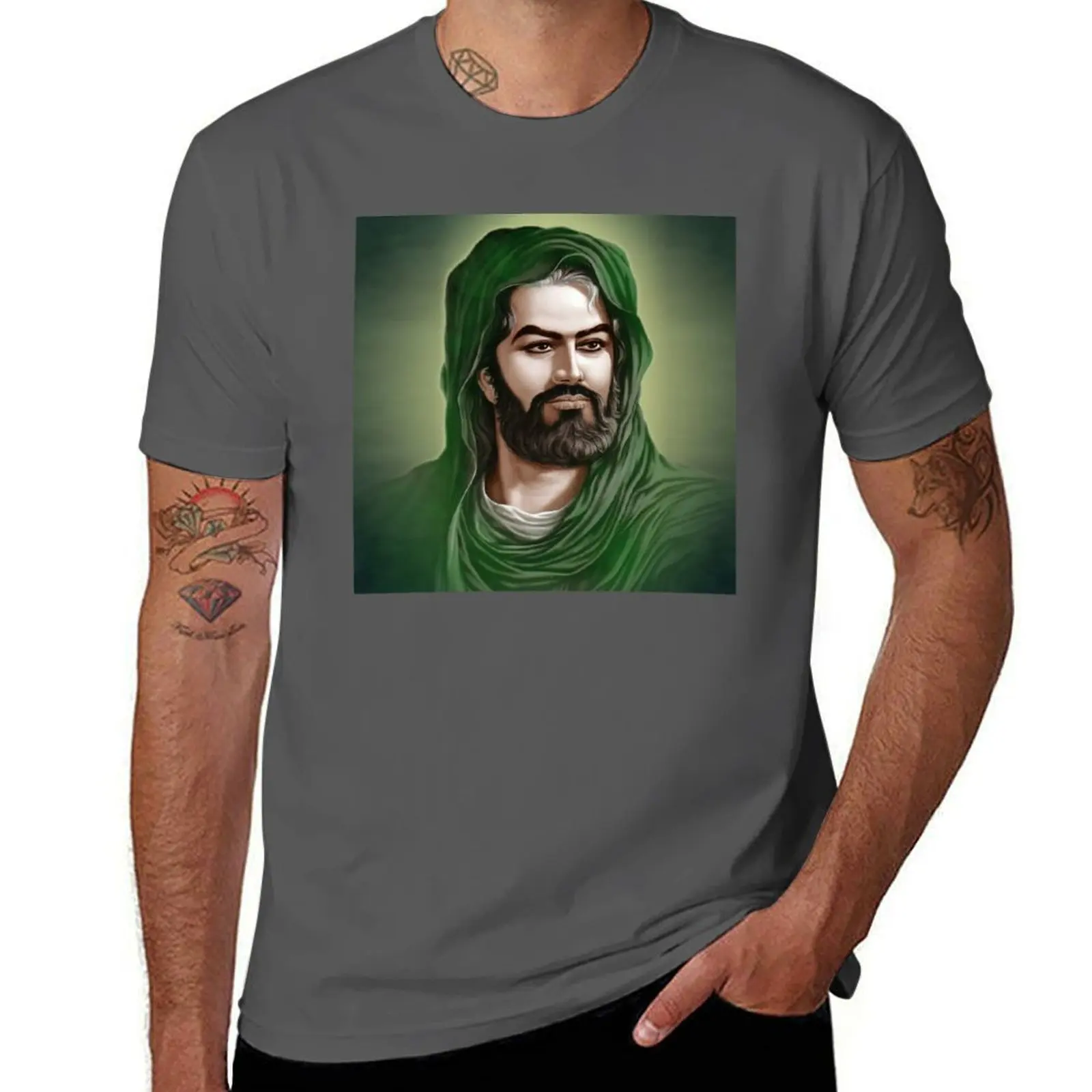 

al imam al hussein T-Shirt t shirts for man pack cotton anime t shirts for man T-Shirt