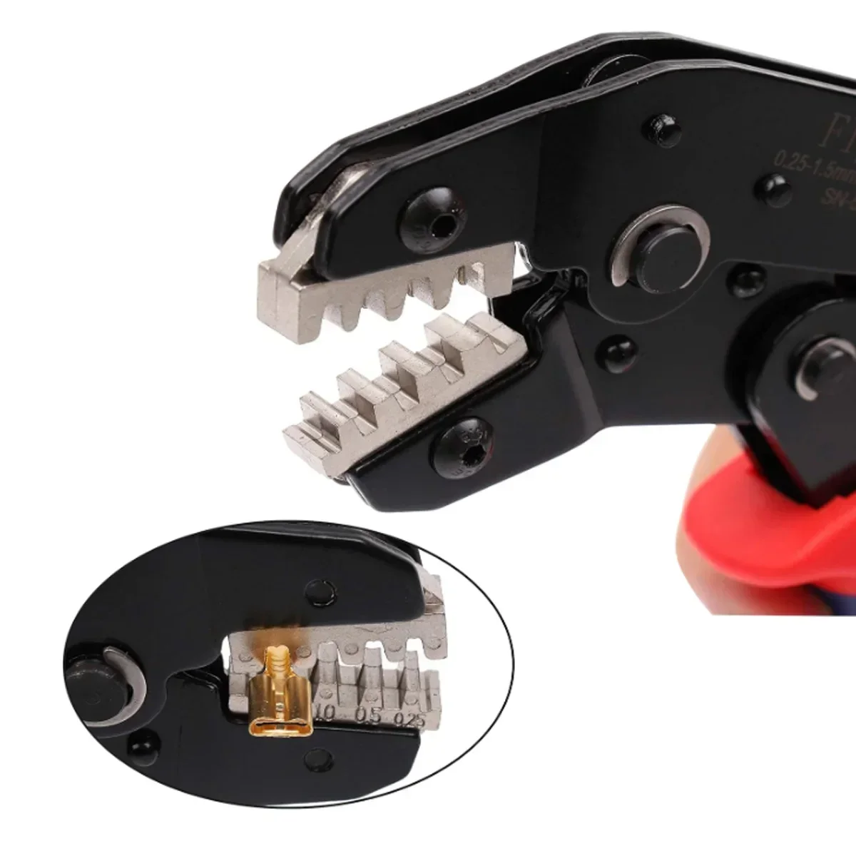 Crimpwerkzeuge SN-58B Zange austauschbare Backe für XH2.54/DuPont2.54/2.8/4.8/6.3/ nicht isolierte/Ferrule-Anschlüsse mit Ratschen
