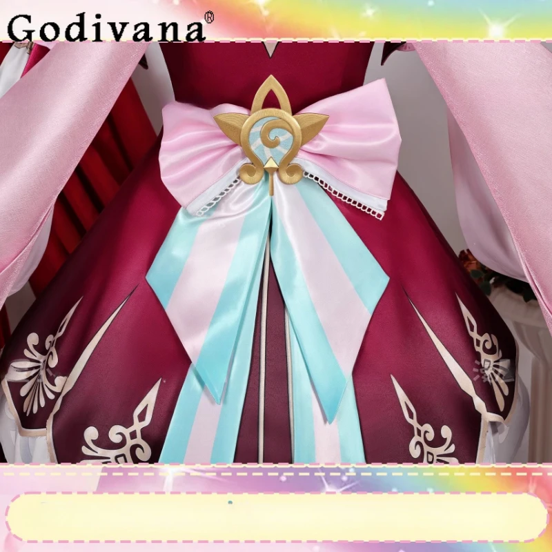 Abbigliamento da donna per giochi di ruolo per feste, parrucca dolce, uniformi eleganti di Halloween, set di abiti da strada con fiocco femminile