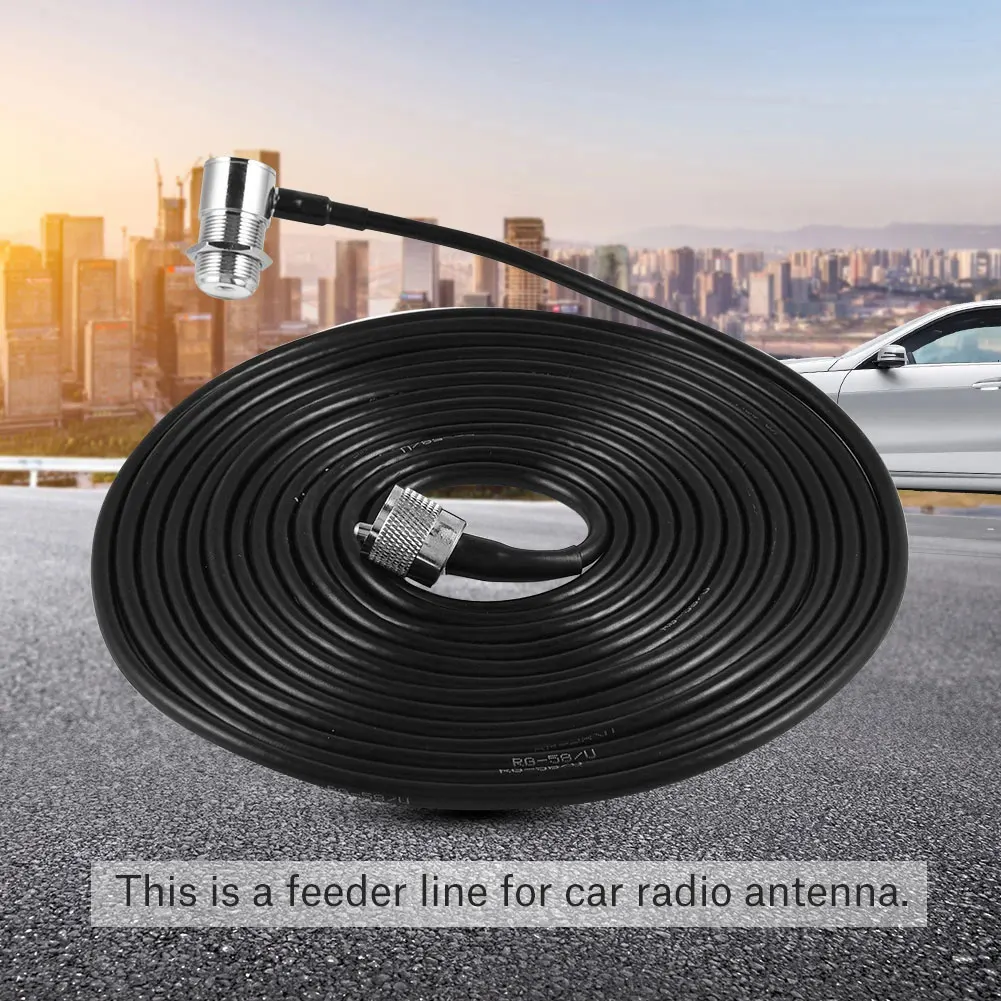 

5-метровый автомобильный радиокоаксиальный кабель M, резиновый металлический длинный фидер, аксессуары для радио