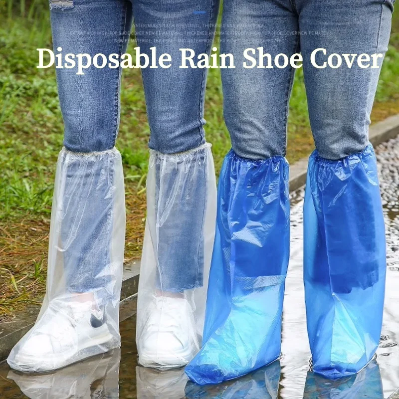 Disposable Rain Shoe Cover Waterproof and Non-slip Plastic Outdoor Thickened Wear-resistant Isolation Foot Cover Rain Proof