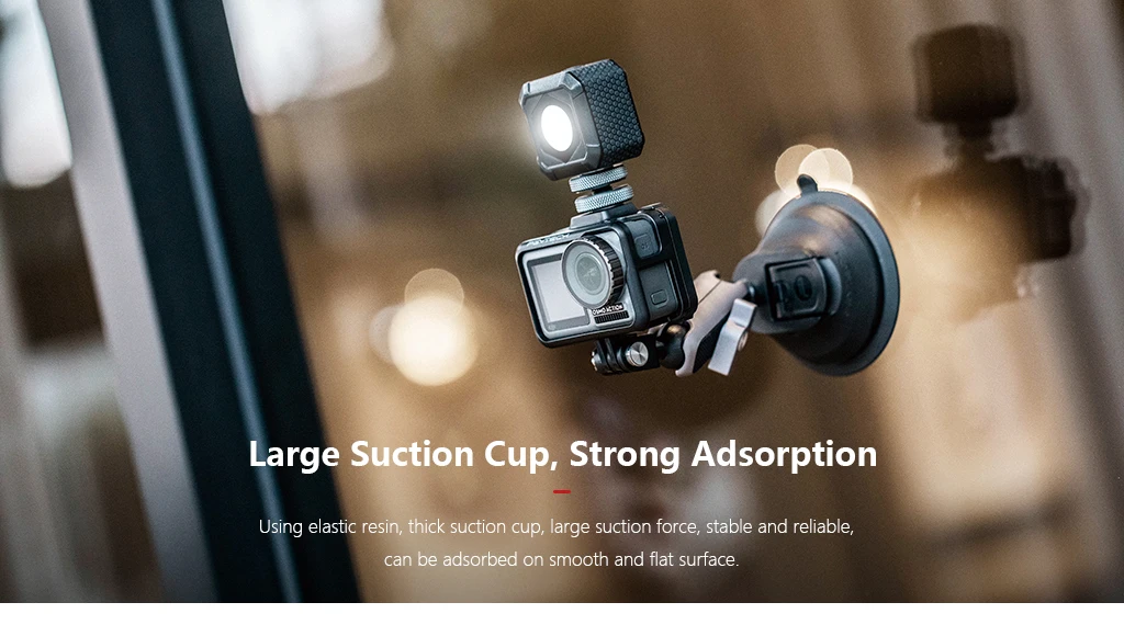 HTT-H48A     Camera Holder Hand Pump Suction Cup 360° Adjustable 1/4\