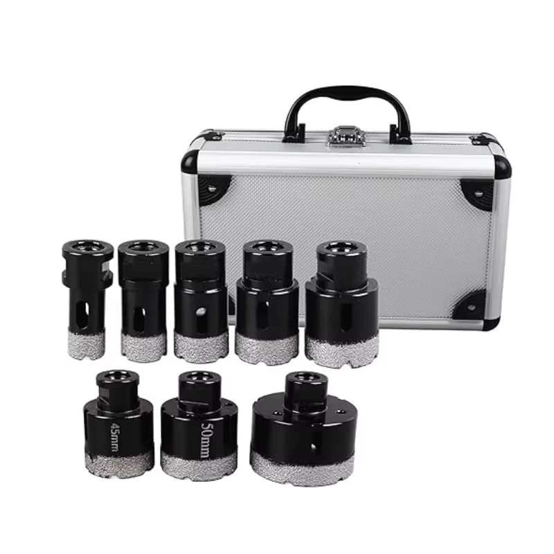 

9PCS M14 Diamond Core Drill Bit Set Brazing Drill Bit Set 20-68mm Tile Drilling Tools For Tile Concrete Drilling Tool Set