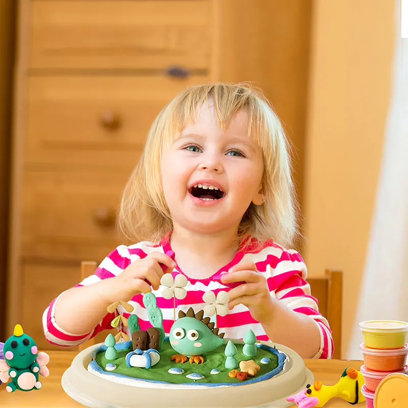 Plastilina de colores para niños, arcilla polimérica educativa de modelado con secado al aire, juguete 5D para niños, masa ligera para juegos, limo, 36 colores