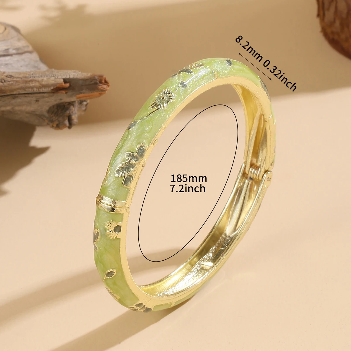FTCY Vintage Bracelet For Women Small Flower Ethnic Style Cloisonne Bangles Women's Elegant Jewelry Gifts