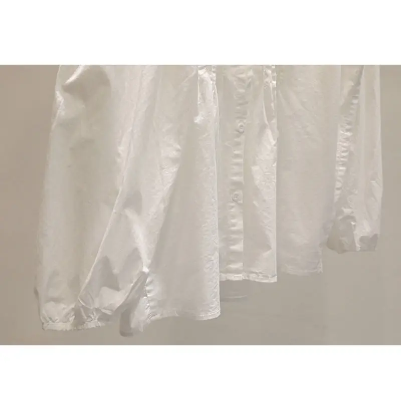 Plus Size Dames irt V-Ne Long Sve Bloemenversiering Geplooide losse pasvorm Casual top voor jongere uitziende lente zomer