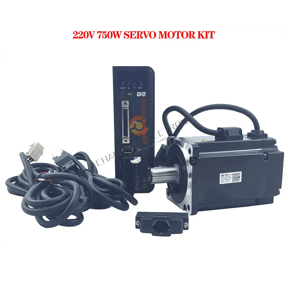 

AC220V 750W 0.75kwServo Motor+Driver Kit 2.39NM AC Motor S2P-5R5AI+AEWL-0808JFA/B Brake Kit Single-turn Magnet/Multi-turn Magnet