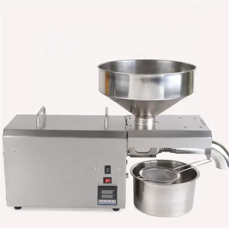 Whole machine stainless steel household tiger nut oil press machine / grape seed oil extraction machine