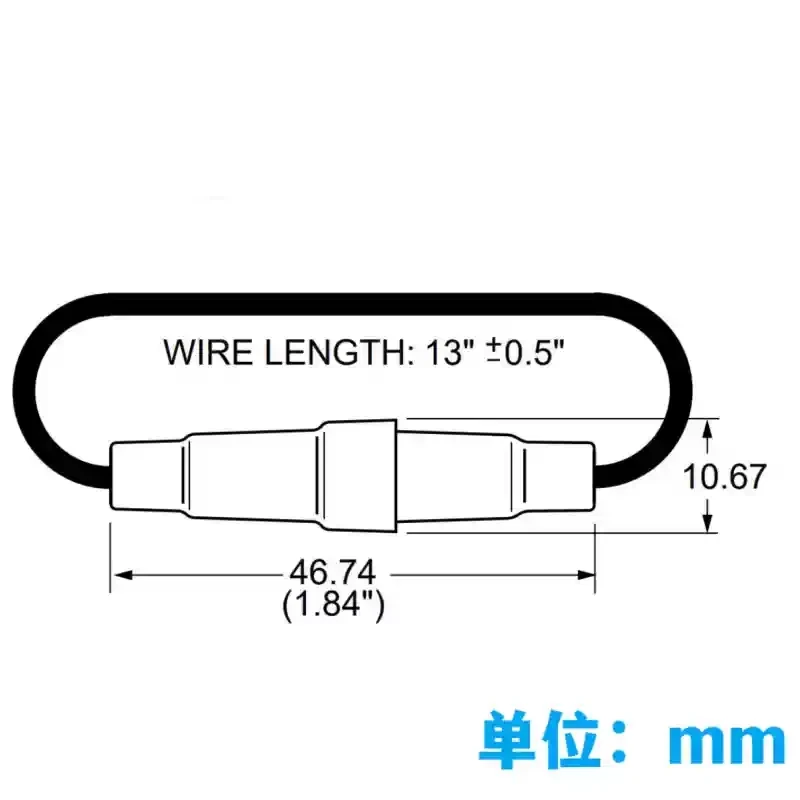 Imported Lite 5 * 20mm wired fuse holder LF.150274 10A/350V bushing 01500274Z