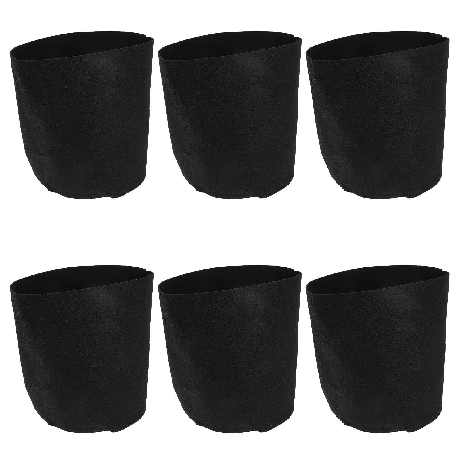 

6pcs Plant Growing Bags 10L Non-Woven Felt Nursery Pots For Vegetables Herbs Tomatoes Root Aeration Moisture Control Grow Bags